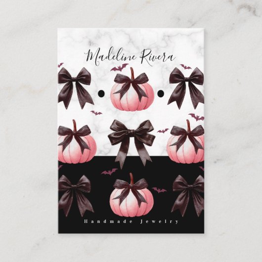 ゴシック様式の手作り職人イヤリングディスプレイカードB コーリングカード (正面)