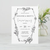 ゴシック様式の手描きハローウィンパーティ 招待状 (スタンド正面)