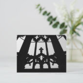 ゴシック様式の教会の窓はがき ポストカード (スタンド正面)