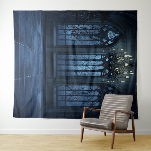 ゴシック様式の教会の結婚邸宅の写真の背景 タペストリー (インサイチュ(横))