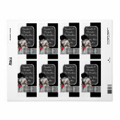 ゴシック様式の新郎結婚スカルのワインボトル ラベル (フルシート)