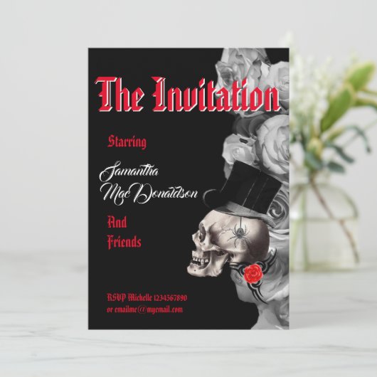 ゴシック様式の映画スタイルバチェロレッテ 招待状 (スタンド正面)