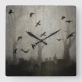 ゴシック様式の時間 スクエア壁時計 (正面)