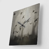 ゴシック様式の時間 スクエア壁時計 (傾斜)