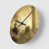 ゴシック様式の時間 ラウンド壁時計 (傾斜)