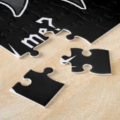 ゴシック様式の暗赤色の翼のあるハート結婚の提案 ジグソーパズル (側面)