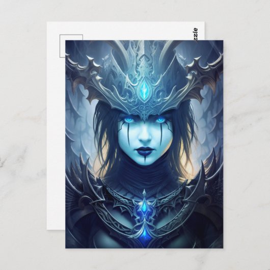ゴシック様式の暗黒ファンタジーリッチクイーン ポストカード (正面/裏面)