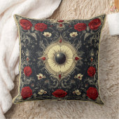 ゴシック様式の暗黒フローラ クッション (ブランケット)