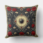 ゴシック様式の暗黒フローラ クッション (裏面)