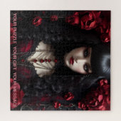 ゴシック様式の暗黒墓地の少女 ジグソーパズル (横)