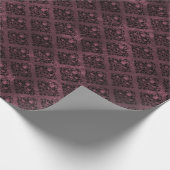 ゴシック様式の暗黒性ゴシック花柄 ラッピングペーパー (角)