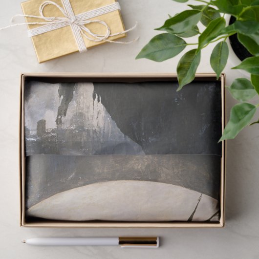 ゴシック様式の月明かりの妖精のデコパージュ 薄葉紙 (ギフト)