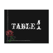 ゴシック様式の有刺鉄線とバラ結婚のテーブル番号