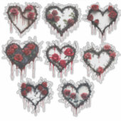 ゴシック様式の棘とバラ出血ハート シール (正面)