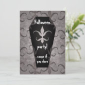 ゴシック様式の棺ハローウィンパーティ 招待状 (スタンド正面)