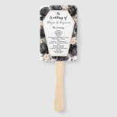 ゴシック様式の棺ヴィンテージブラックバラ結婚ズ ハンドファン (正面)