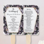 ゴシック様式の棺ヴィンテージブラック結婚牡丹のハンドファン ハンドファン