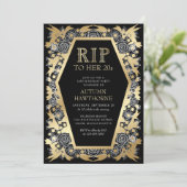 ゴシック様式の棺誕生日 招待状 (スタンド正面)