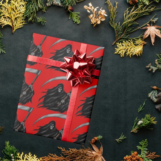 ゴシック様式の死神とシーズ ラッピングペーパー