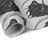 ゴシック様式の死神とスキヤ(灰色) ラッピングペーパー (ロールコーナー)