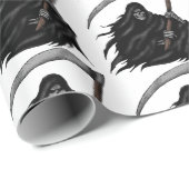 ゴシック様式の死神とスキヤ(白) ラッピングペーパー (ロールコーナー)