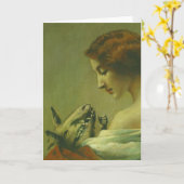 ゴシック様式の母とベビーグリーティングカード カード (黄色い花)