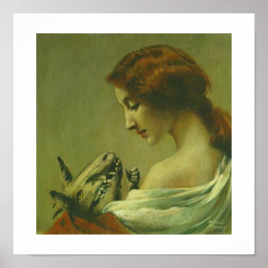 ゴシック様式の母子悪魔プリント ポスター (正面)