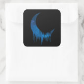 ゴシック様式の水切り月(青銀河系) スクエアシール (バッグ)