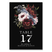 ゴシック様式の水彩彫刻フローラ結婚ズ テーブルナンバー (正面)