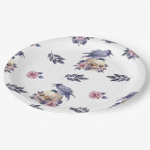 ゴシック様式の水彩棺とレイベンデザイン ペーパープレート (アングル)