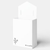 ゴシック様式の水色のバラ黒ホワイトウェディング フェイバーボックス (オープン)