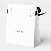 ゴシック様式の水色フローラ結婚ブラック フェイバーボックス (裏面サイド)