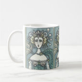 ゴシック様式の海王星の人魚の恋人クラシックMUG コーヒーマグカップ (左)