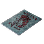 ゴシック様式の海賊スカル女性が早死にかわいらし ノートブック (左側)