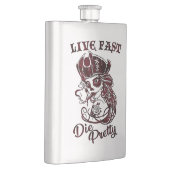 ゴシック様式の海賊スカル女性が早死にかわいらし フラスク (右)