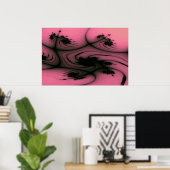 ゴシック様式の渦巻きプリント ポスター (ホームオフィス)