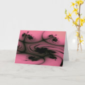 ゴシック様式の渦巻き旋回グリーティングカード カード (黄色い花)