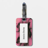 ゴシック様式の渦巻カスタムき旋回ラゲッジタグ ラゲッジタグ (裏面縦)