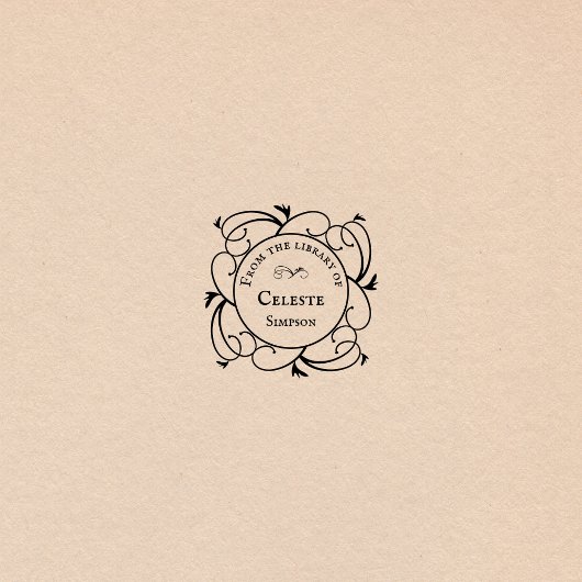 ゴシック様式の渦 |のライブラリからパーソナライズされた セルフインキングスタンプ