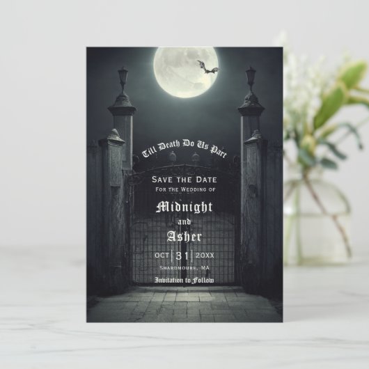 ゴシック様式の満月のこうもり日付を保存 セーブザデート (スタンド正面)