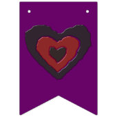 ゴシック様式の溶ける愛のハート束の旗 バンティングフラッグ (第1の旗)