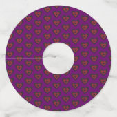 ゴシック様式の溶ける愛のハート ワイングラスタグ (裏面)