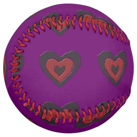 ゴシック様式の溶ける愛ハートソフトボール ソフトボール (正面左)