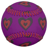 ゴシック様式の溶ける愛ハートソフトボール ソフトボール (裏面)