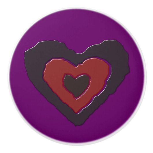 ゴシック様式の溶け込み愛ハートセラミックノブ セラミックノブ (正面)