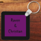 ゴシック様式の溶融ラブカスタムハート キーホルダー (裏面)