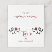 ゴシック様式の滴下血バラムーディフォト結婚ズ プレイスカード (外部開封)