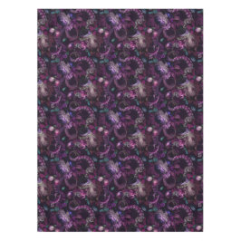 ゴシック様式の濃いピンク色の触手で花をつける テーブルクロス