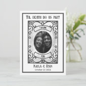 ゴシック様式の濃色とムーディ結婚ーズ サンキューカード (スタンド正面)