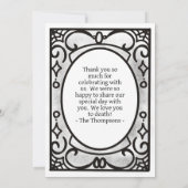 ゴシック様式の濃色とムーディ結婚ーズ サンキューカード (裏面)